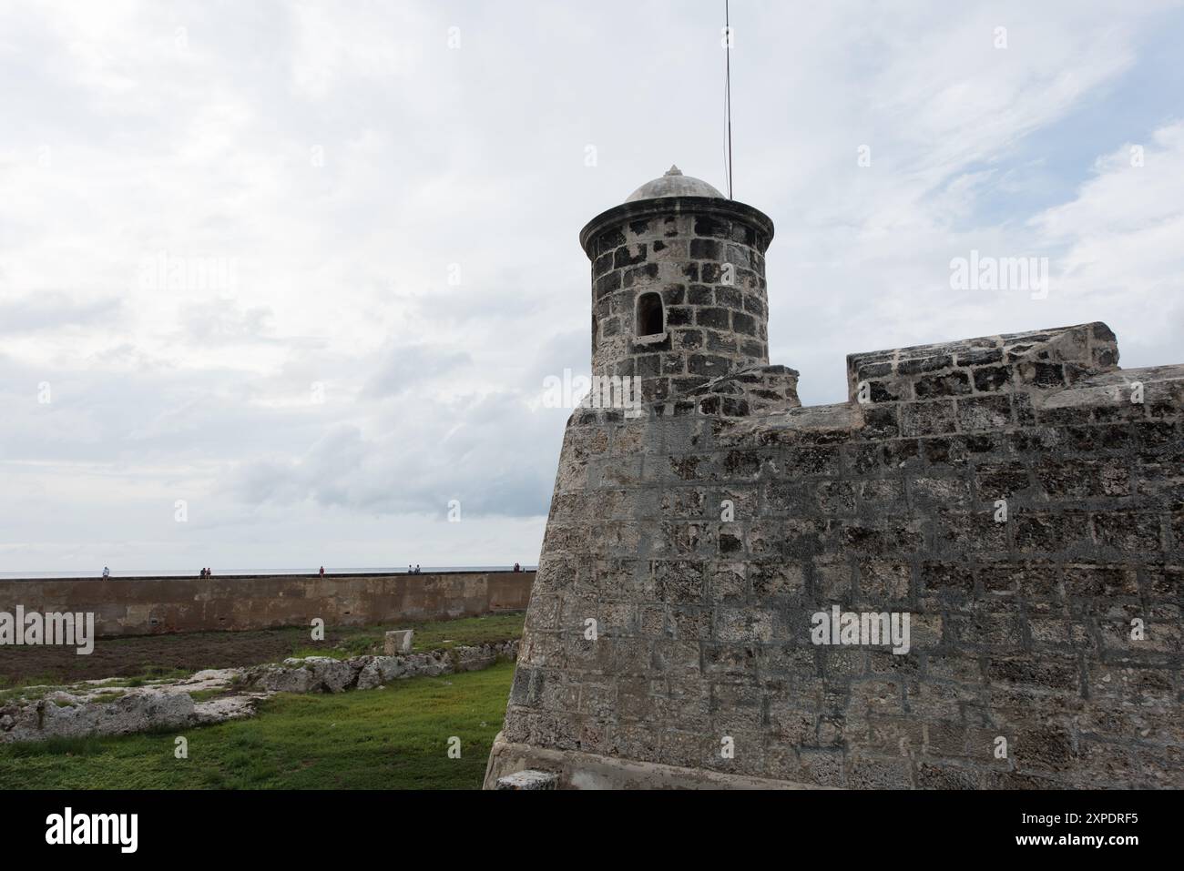 Parte del Castillo de la Punta a l'Avana Cuba, una fortezza spagnola costruita tra la fine degli anni '1500 e l'inizio degli anni '1600 Foto Stock