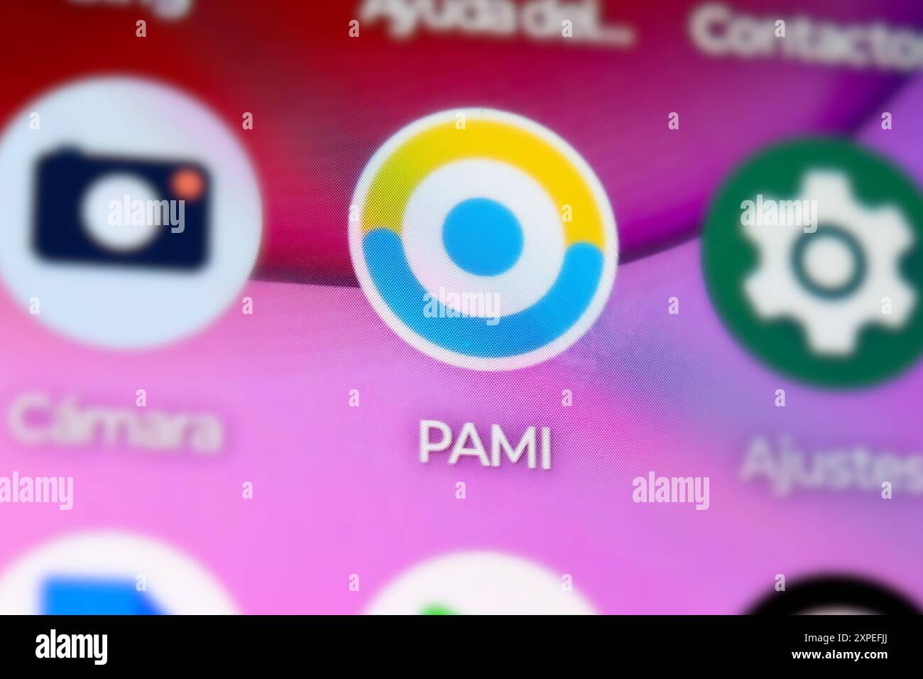 App PAMI icona app per pensionati e pensionati di Argentina programma sanitario completo Foto Stock