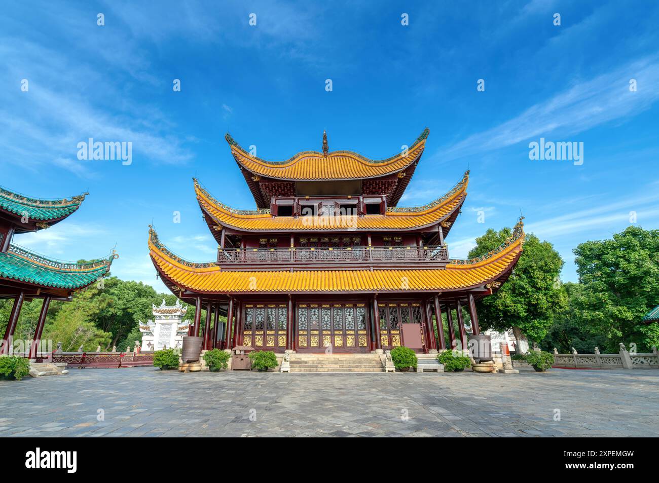 China hunan yueyang, yueyang Tower. La torre di Yueyang è una delle tre torri antiche più importanti della Cina, antiche strutture architettoniche, famoso luogo turistico Foto Stock