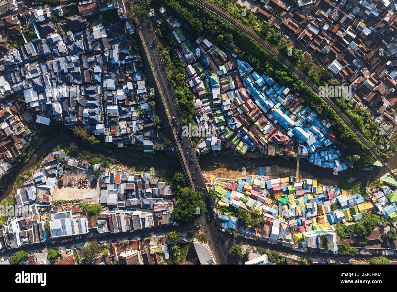 Rainbow Village a Malang, Indonesia Foto Stock