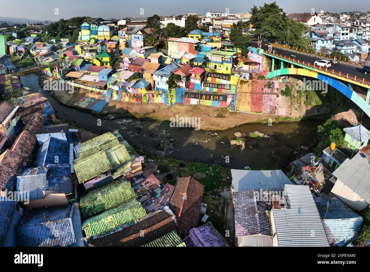 Rainbow Village a Malang, Indonesia Foto Stock