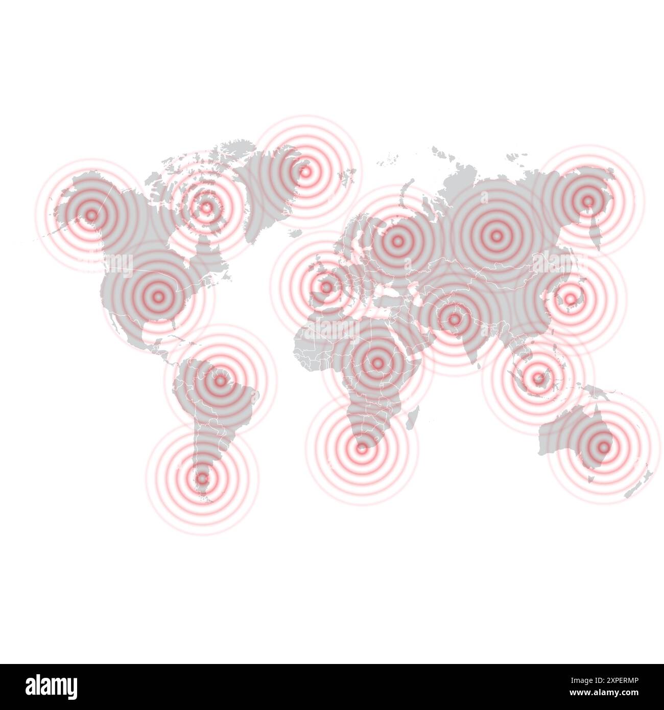 Mappa mondiale epicentro dei conflitti globali Illustrazione Vettoriale