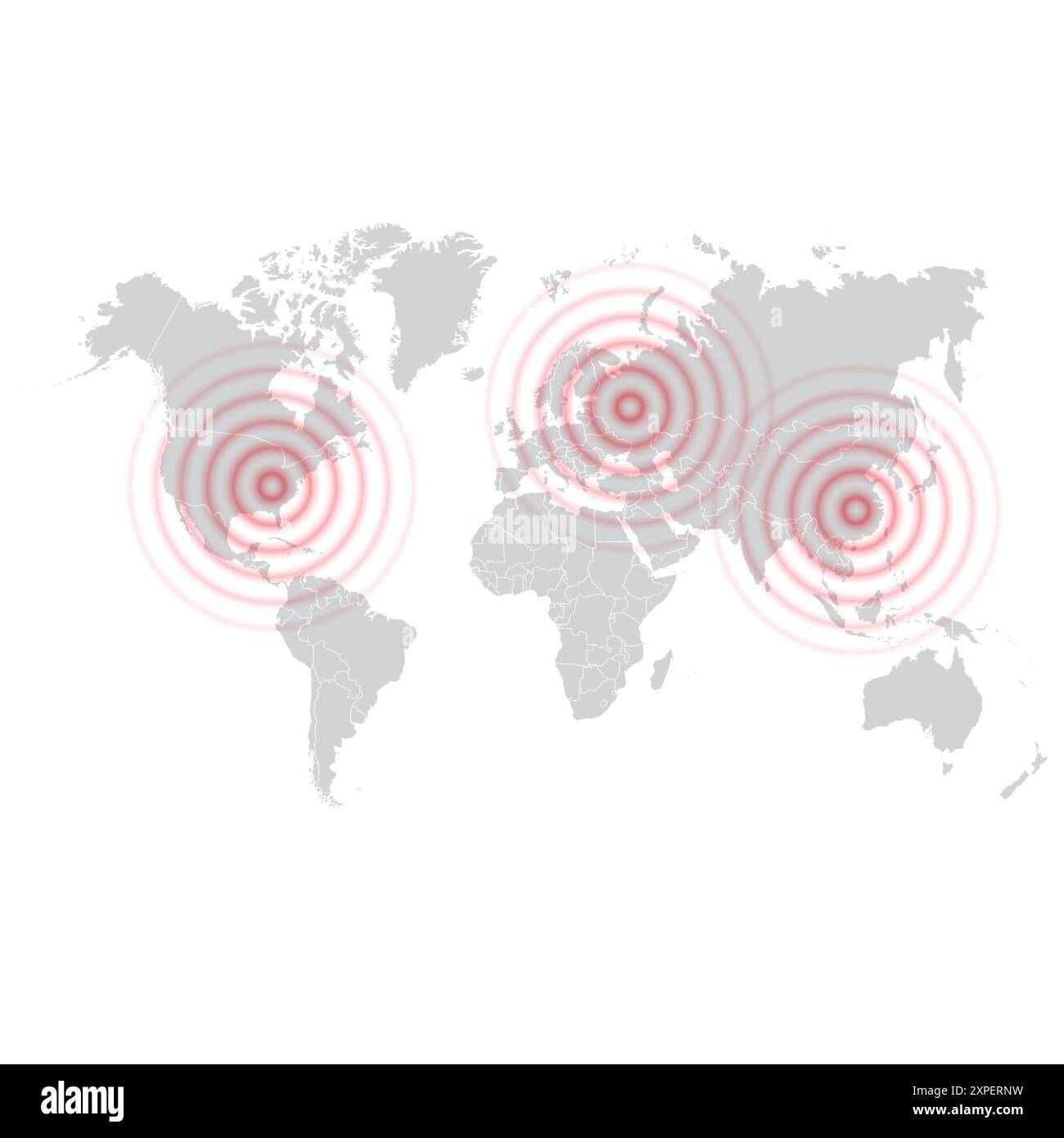 Mappa mondiale dei conflitti globali Illustrazione Vettoriale