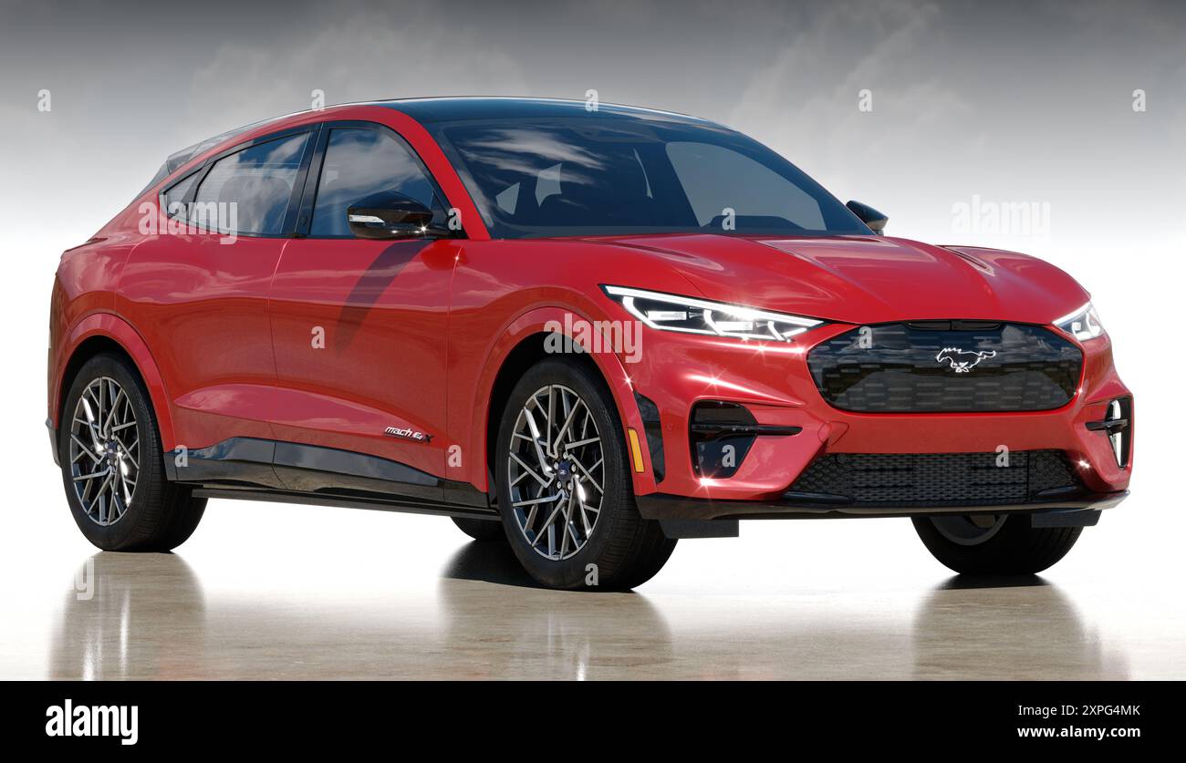 Ford Mustang Mach-e GT nello studio fotografico Foto Stock