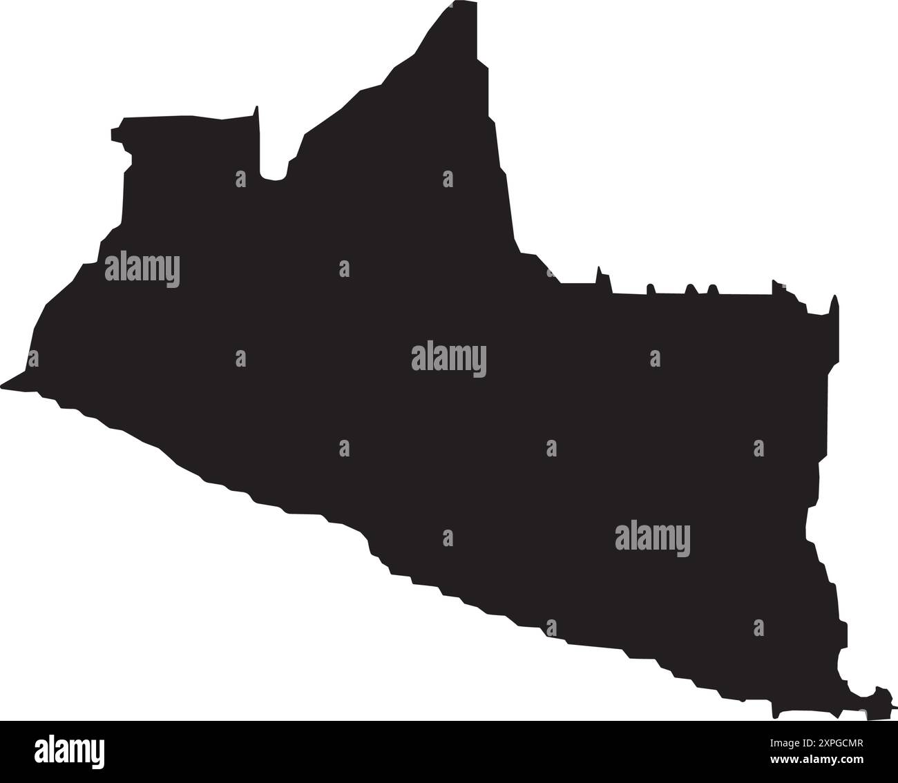 Icona della mappa di Yogyakarta, una delle regioni speciali dell'Indonesia Illustrazione Vettoriale