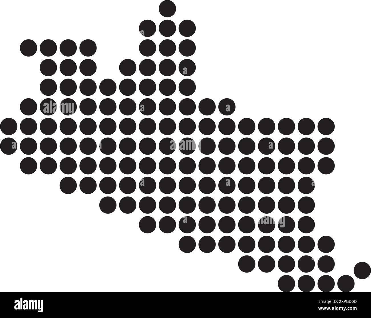 Icona della mappa di Yogyakarta, una delle regioni speciali dell'Indonesia Illustrazione Vettoriale