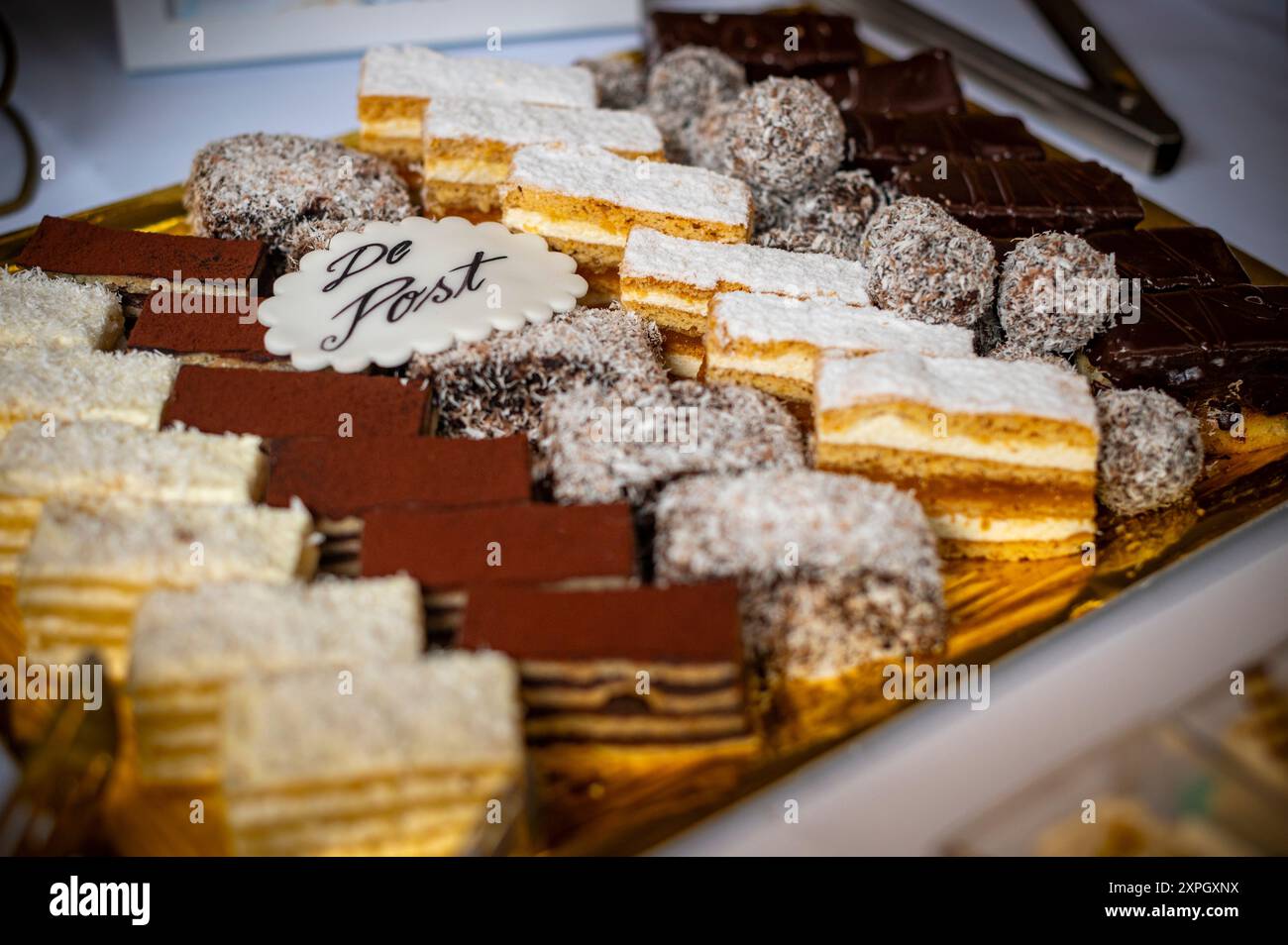 "De Post" significa digiuno tradotto dalla lingua rumena, vari dolci vegetariani Foto Stock