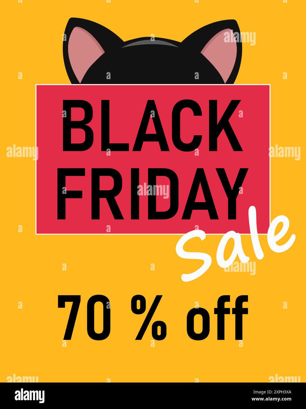 Vendita del Black friday con Cat 70% Foto Stock