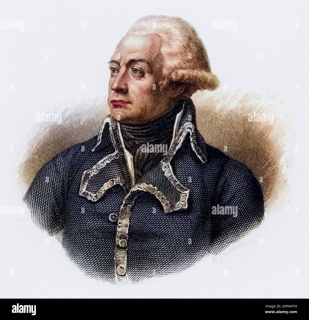 Charles Francois Dumouriez 1739-1823 Französischer Soldat. Diente in den Französischen Revolutionskriegen. Sein Glaube è un eine konstitutionelle Monarc Foto Stock