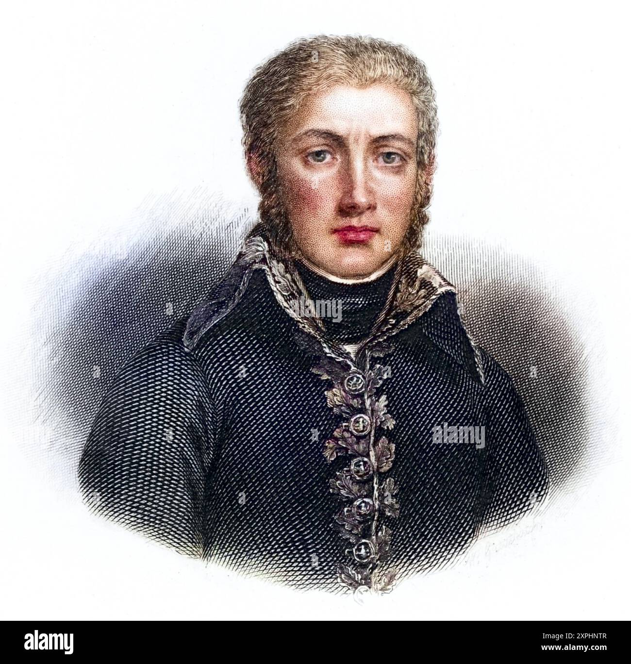 Jean Victor Moreau 1761-1813, Französischer Soldat und Revolutionär. Unterstützte Napoleon beim Staatsstreich des 18. Brumaire 9. Novembre 1799. 1804 Foto Stock