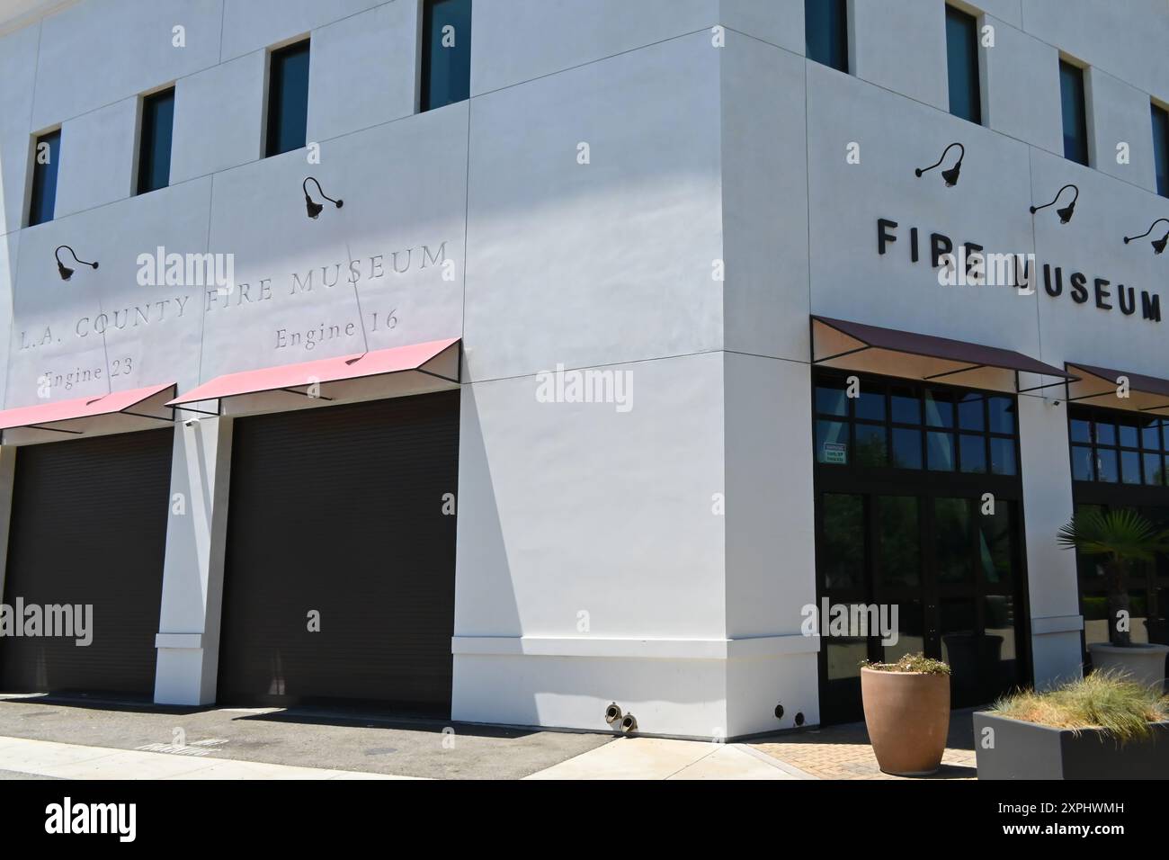 BELLFLOWER, CALIFORNIA - 28 LUGLIO 2024: Il Los Angeles County Fire Museum è un museo pubblico dedicato alla storia del Los Angeles County Fire D. Foto Stock