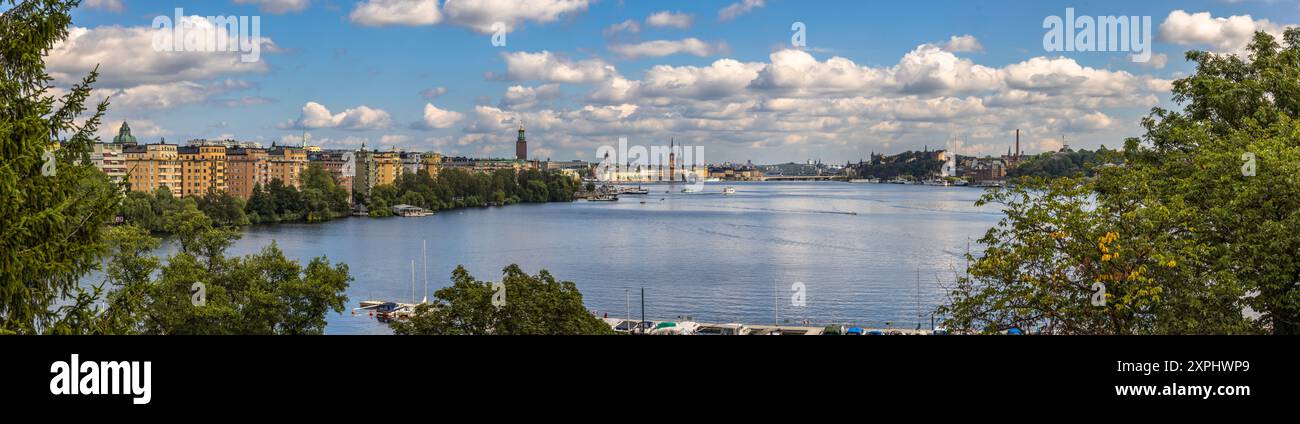 Vista panoramica della città di Stoccolma, Svezia Foto Stock