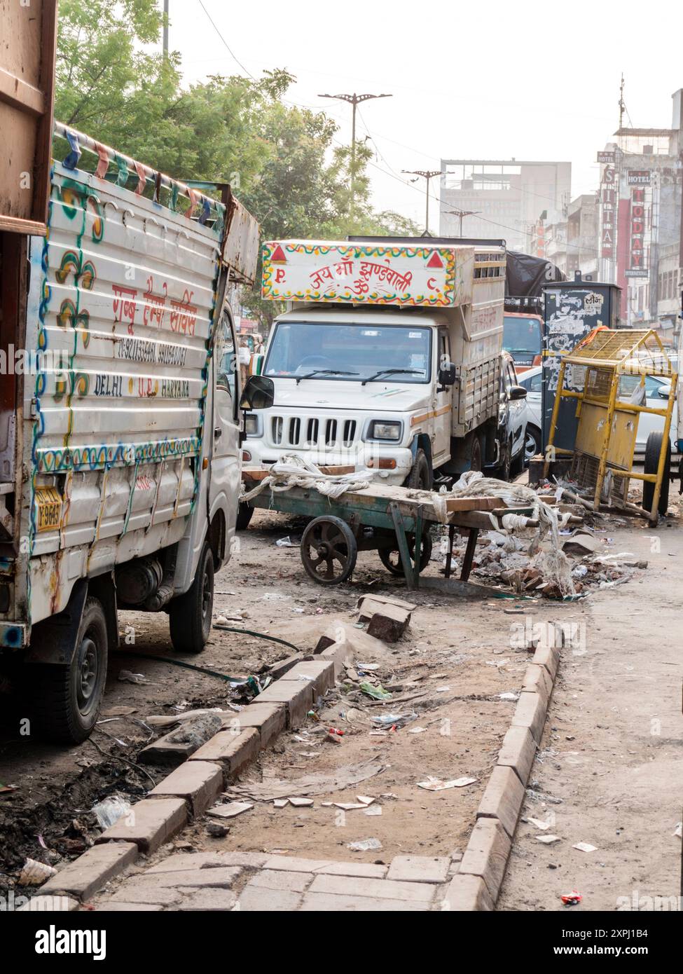 Scena di strada nella Vecchia Delhi/India Foto Stock