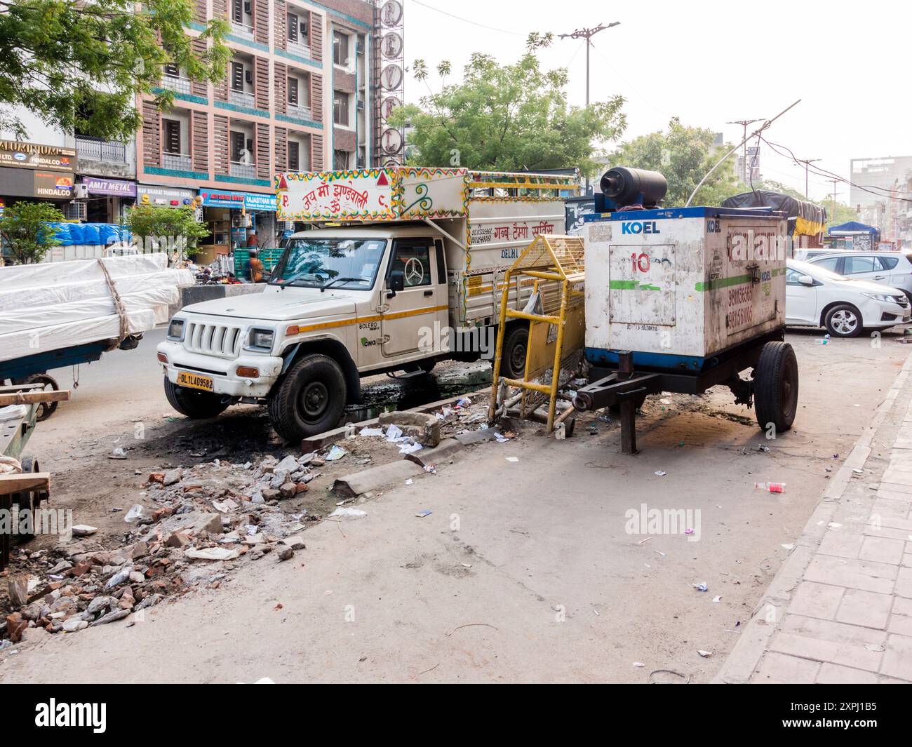 Scena di strada nella Vecchia Delhi/India Foto Stock