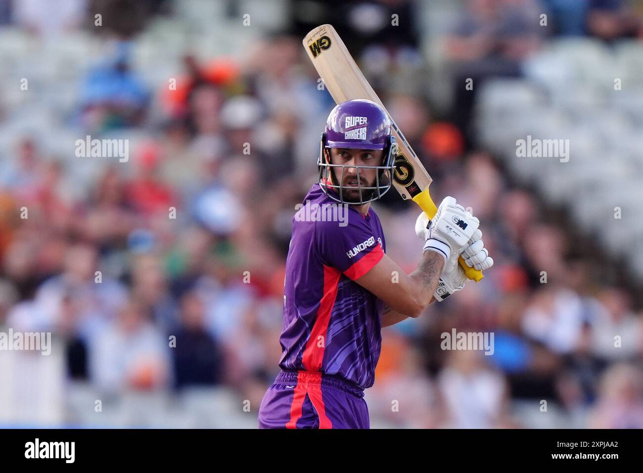 Matthew Short Bats di Birmingham Phoenix durante il Hundred men's Match a Edgbaston, Birmingham. Data foto: Martedì 6 agosto 2024. Foto Stock