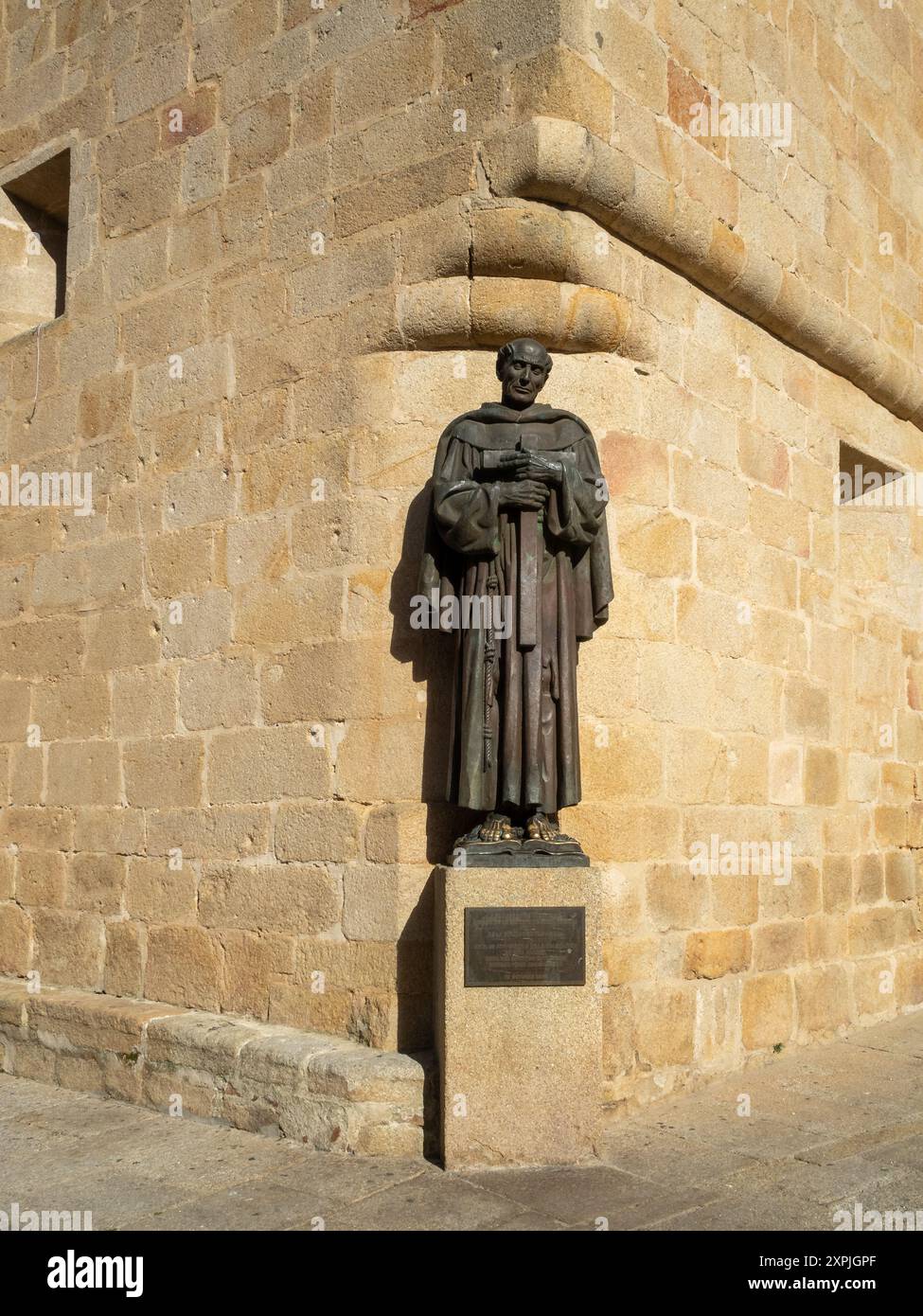 Statua di Pietro di Alcántara, Caceres Foto Stock