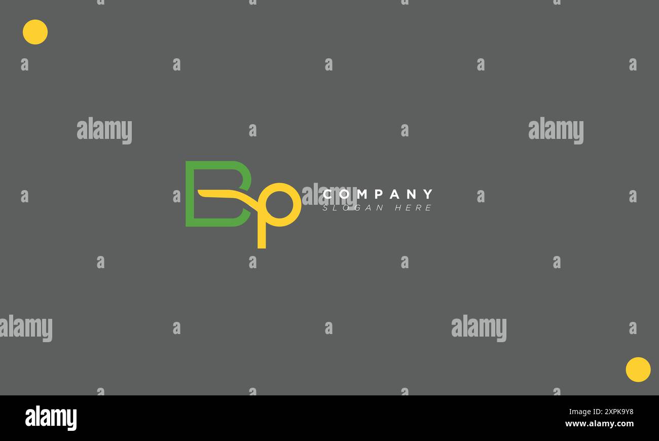 BP lettere alfabetiche iniziali logo monogramma Illustrazione Vettoriale