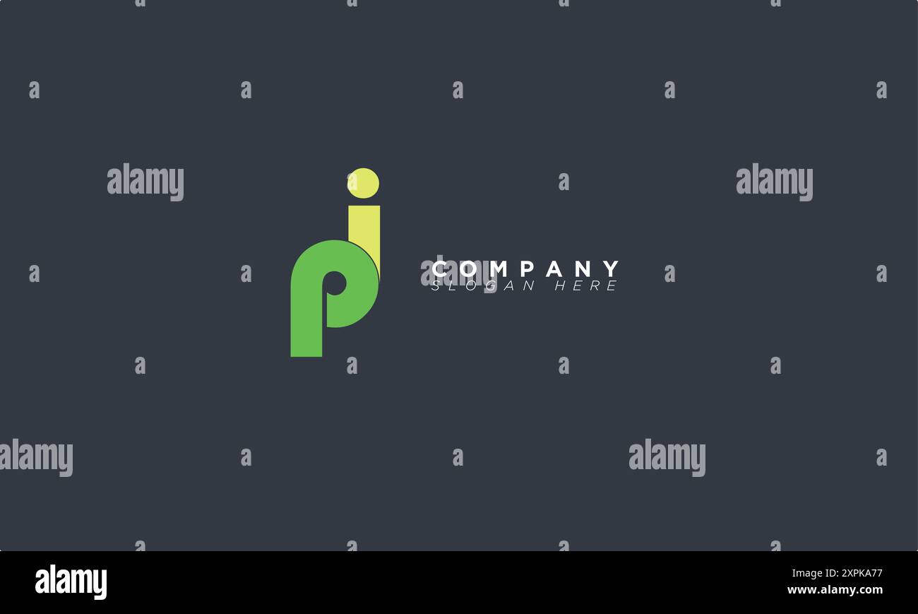 PJ lettere alfabetiche iniziali logo monogramma Illustrazione Vettoriale