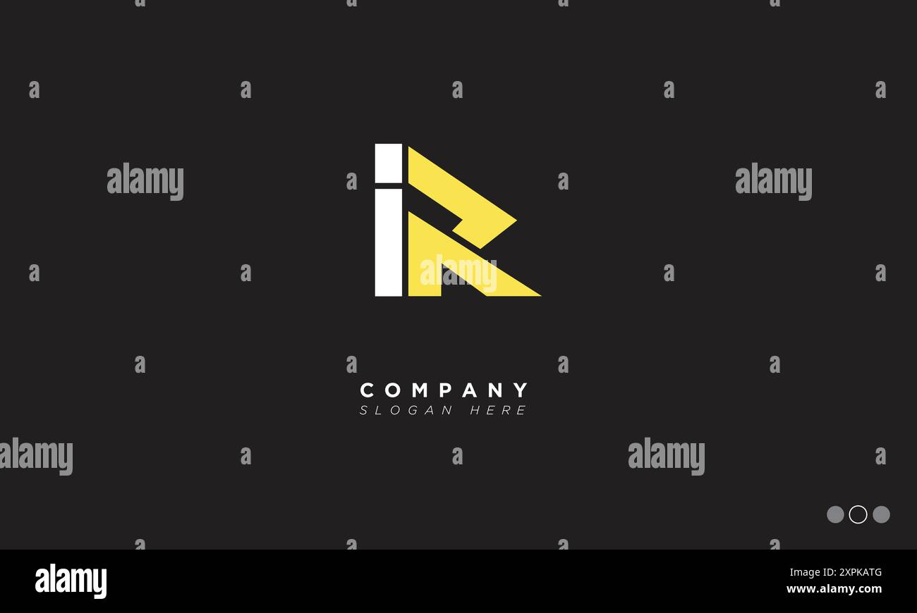 Lettere alfabetiche IR iniziali logo monogramma Illustrazione Vettoriale