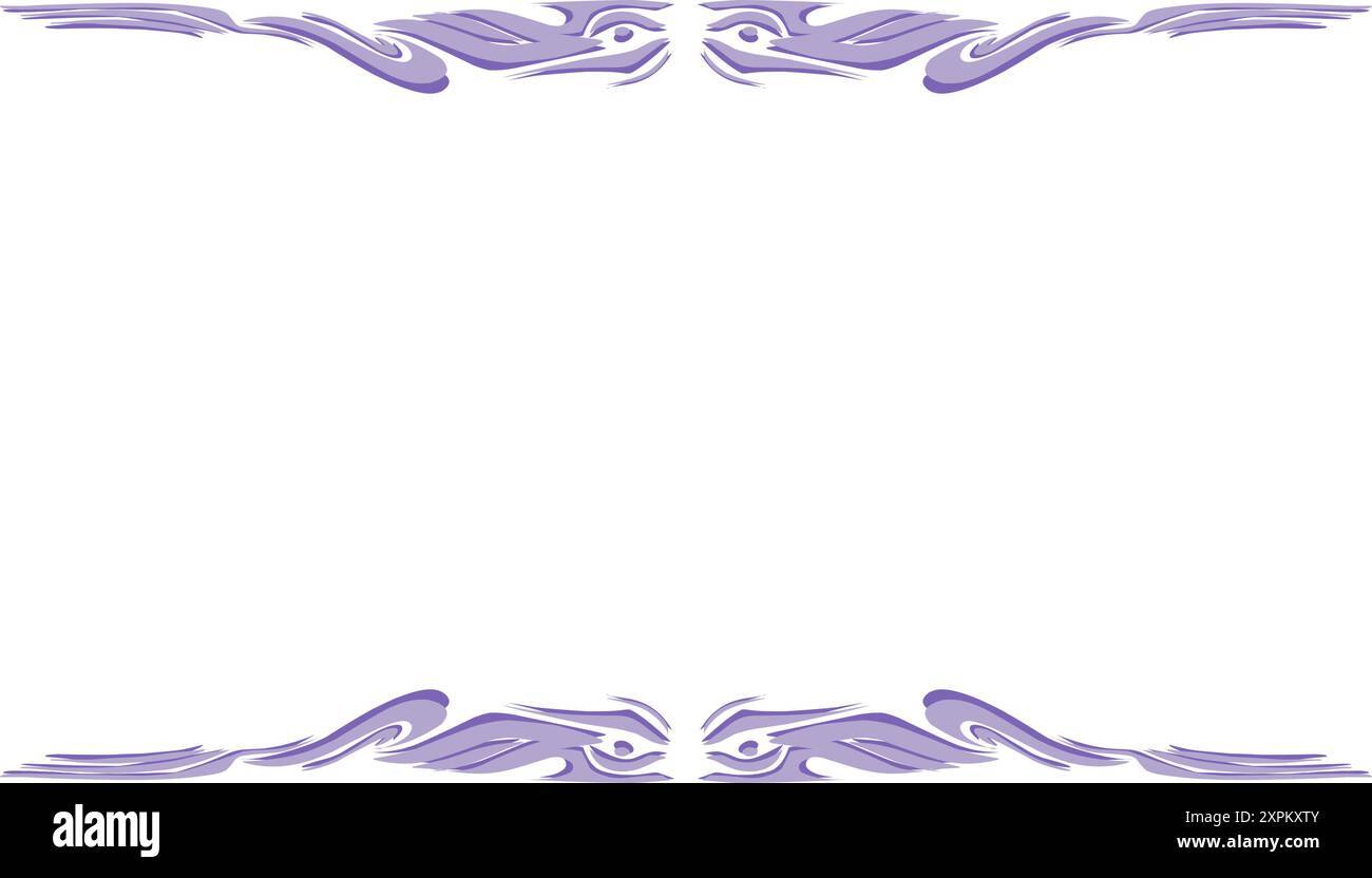 Sfondo astratto con cornice a tema viola. Perfetto per carta da parati, biglietti d'invito, buste, riviste, copertine di libri. Illustrazione Vettoriale