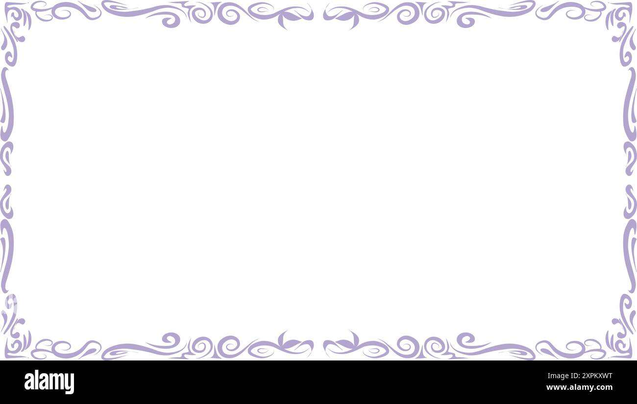 Sfondo astratto con cornice a tema viola. Perfetto per carta da parati, biglietti d'invito, buste, riviste, copertine di libri. Illustrazione Vettoriale