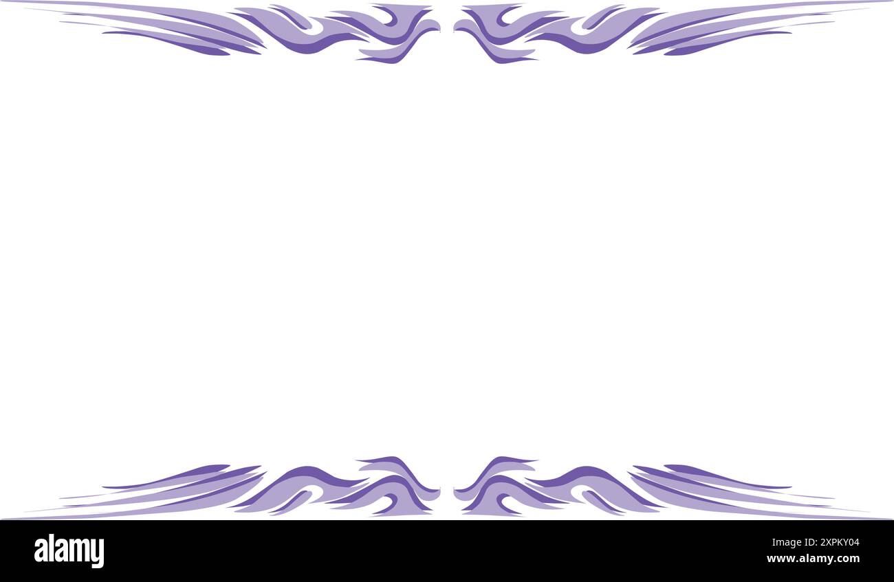 Sfondo astratto con cornice a tema viola. Perfetto per carta da parati, biglietti d'invito, buste, riviste, copertine di libri. Illustrazione Vettoriale