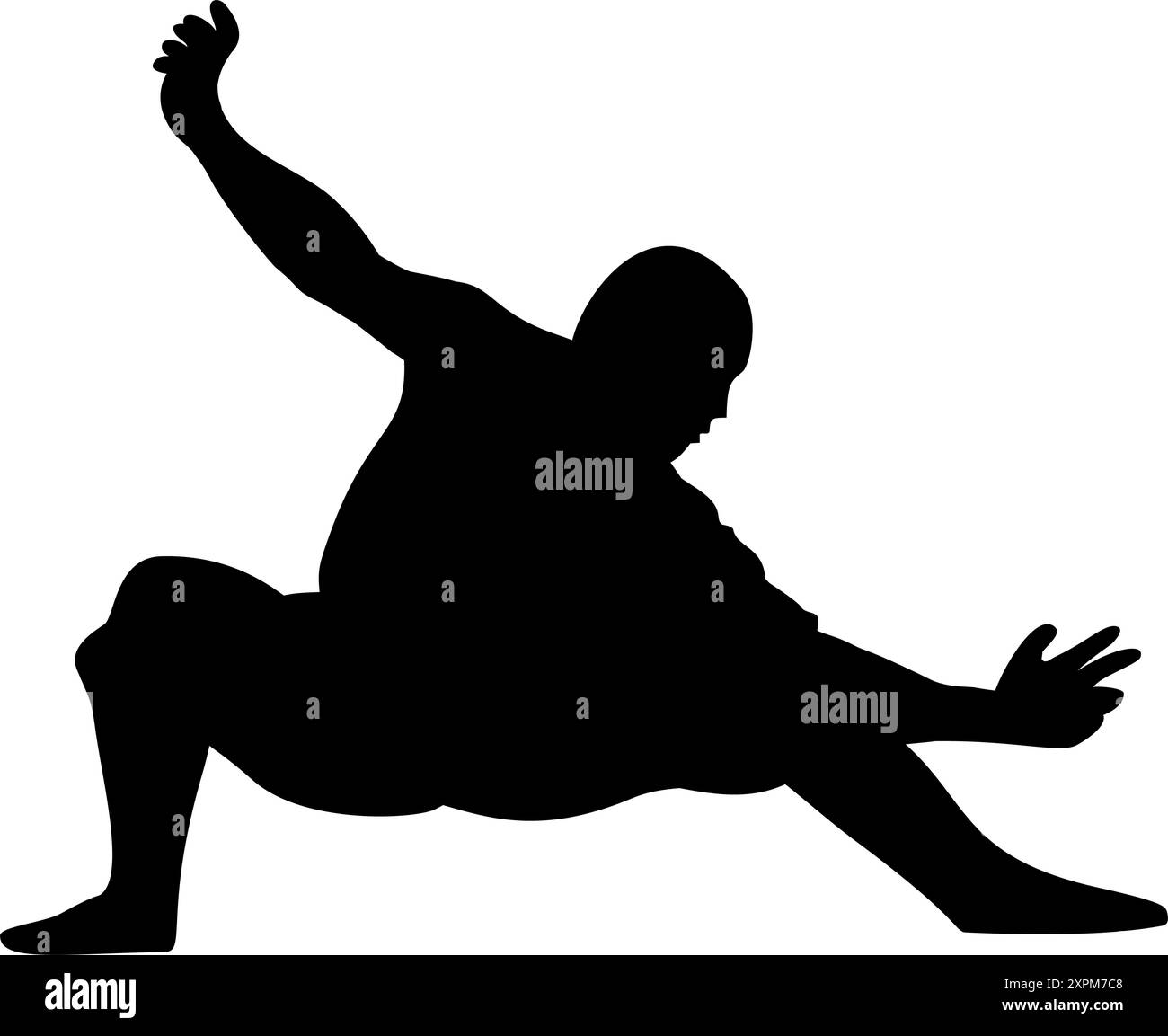 Silhouette di arti marziali kungfu su sfondo bianco. Perfetto per adesivi, icone, loghi e tatuaggi Illustrazione Vettoriale