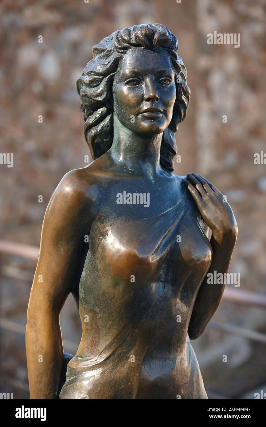 Scultura di Ava Gardner a Tossa de Mar. Girona, Catalunya. Spagna Foto Stock