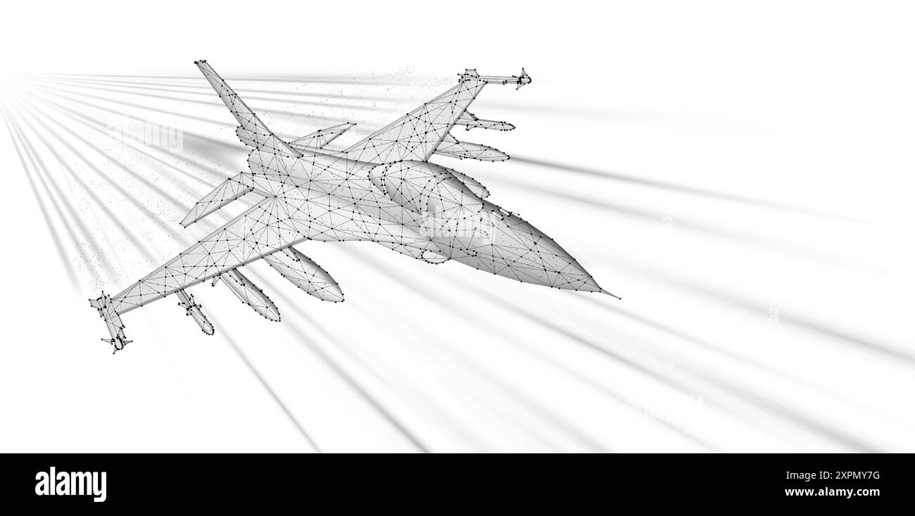 Jet da combattimento. Aerei militari, innovazione aerospaziale, intelligenza artificiale nella difesa aerea Illustrazione Vettoriale