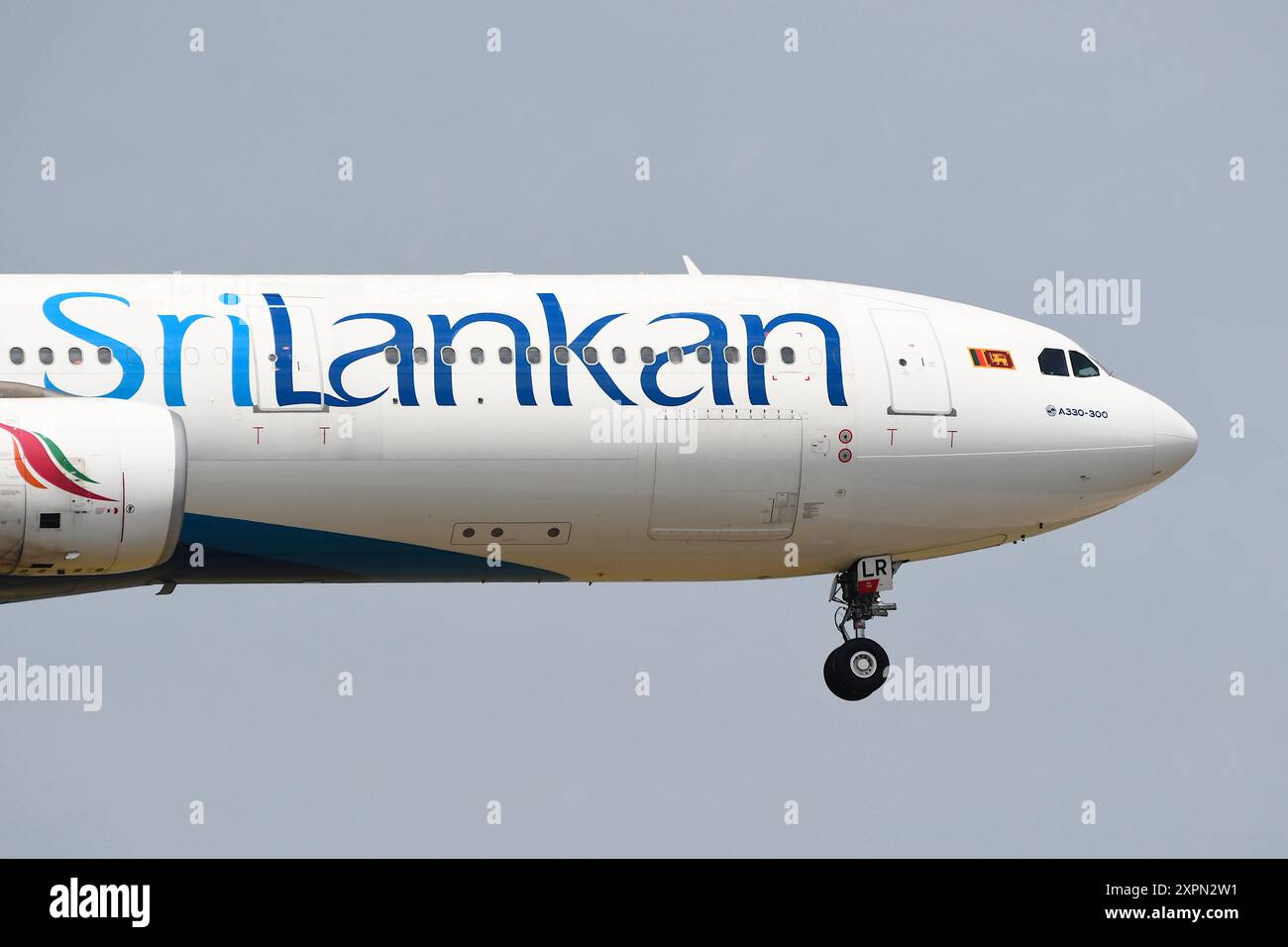 Airbus A330-300 SriLankan Airlines atterra a Francoforte Intl. Aeroporto in Germania. Foto Stock