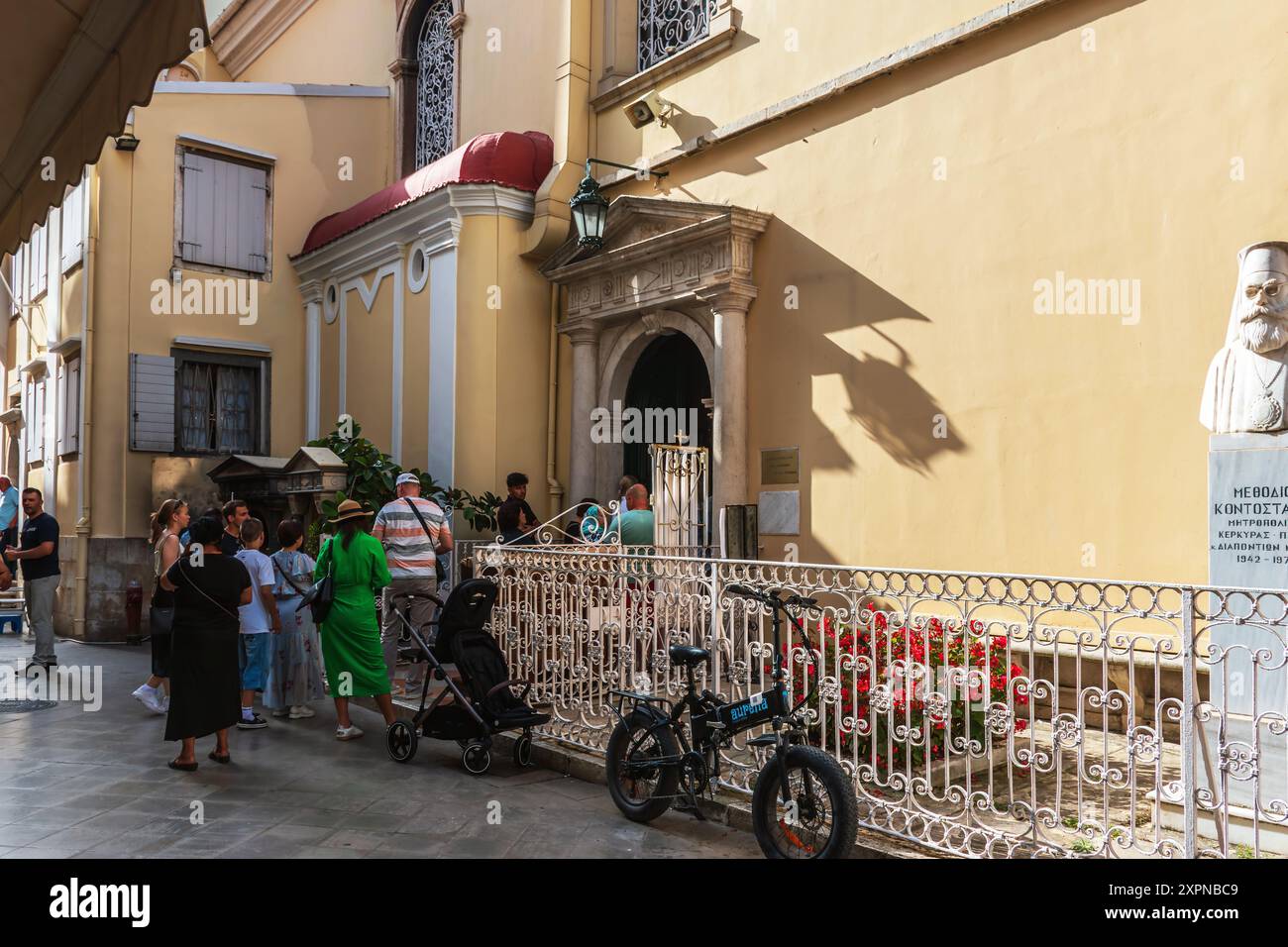 Foto della parte vecchia della città di Corfù in Grecia. Foto Stock