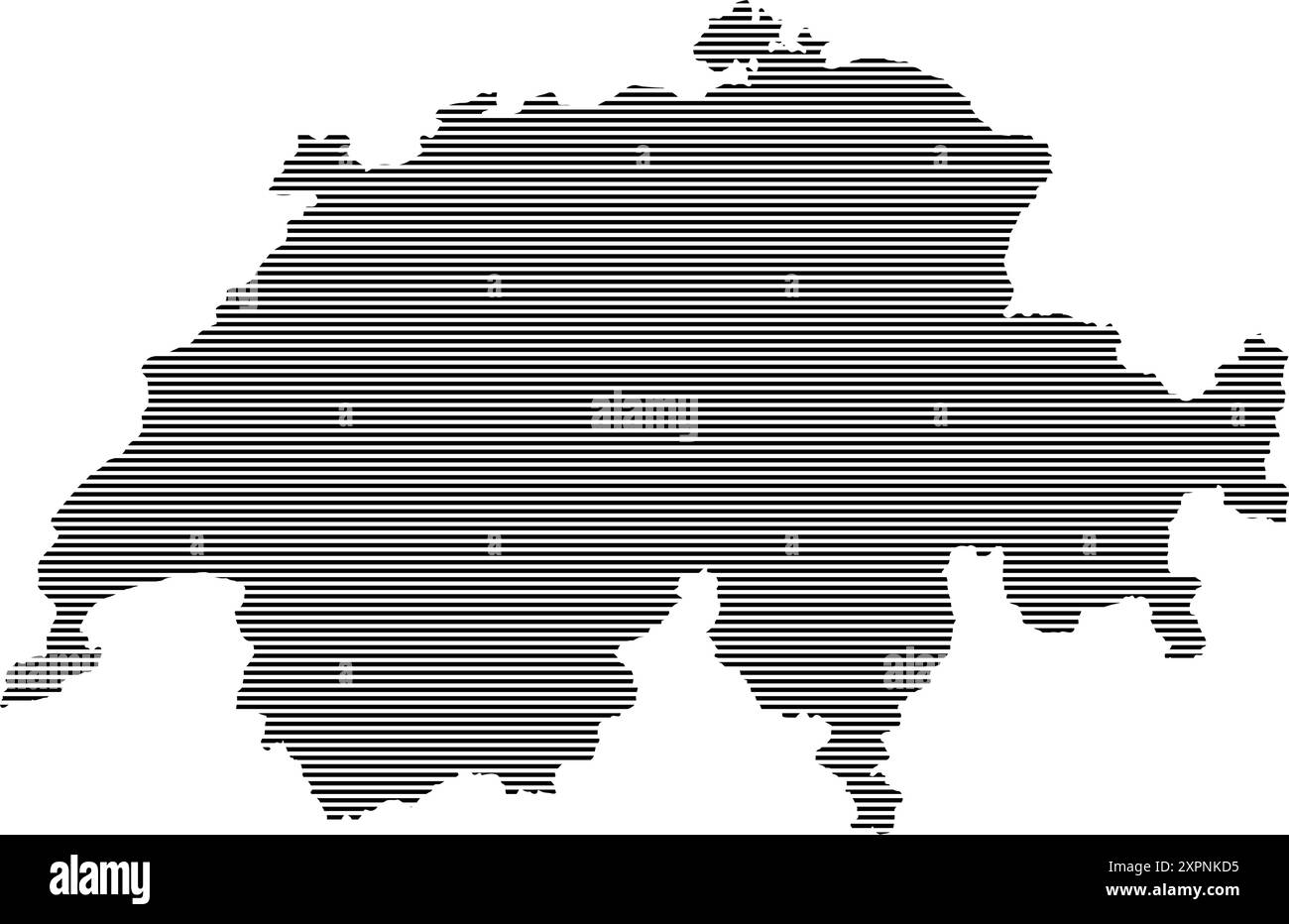 mappa della svizzera con un'illustrazione vettoriale a pattern foderato Illustrazione Vettoriale