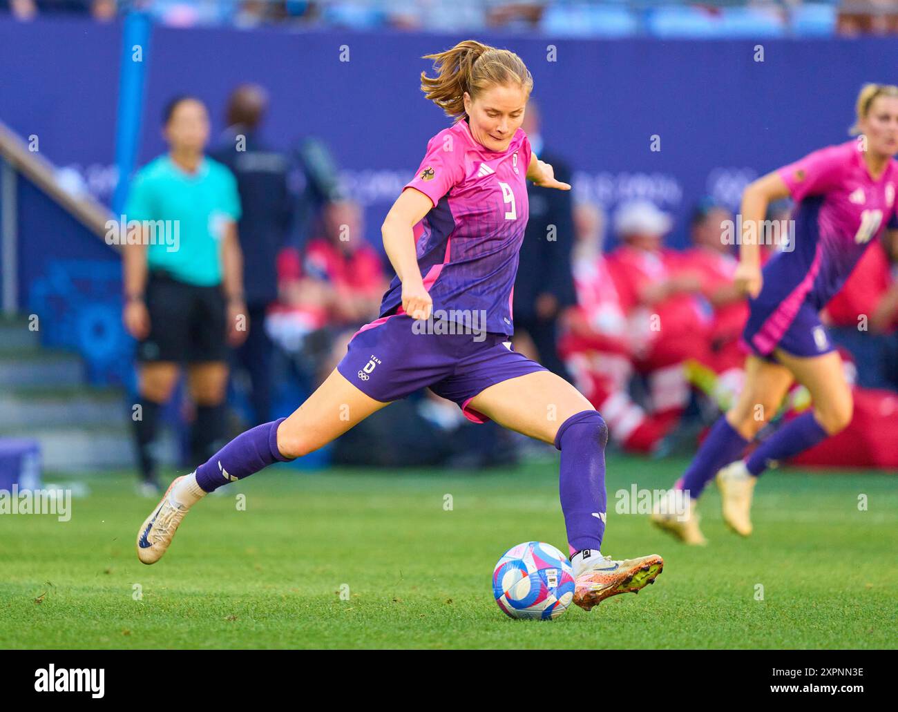 Sjoeke Nuesken, DFB Frauen 9 alla semifinale olimpica femminile GERMANIA - USA 0-1 N.V. allo Stade de Lyon di Lione il 6 agosto 2024 a Lione, Francia. Fotografo stagione 2024/2025: Immagini ddp/immagini a stella Foto Stock