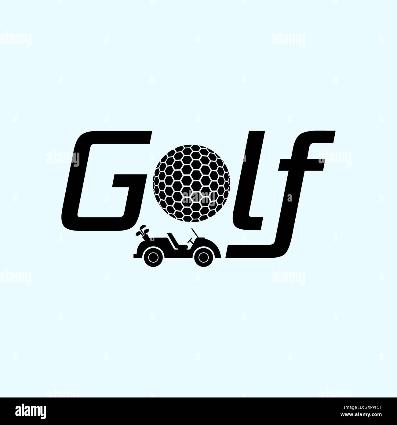 La creazione del logo Art of Golf Ball Foto Stock