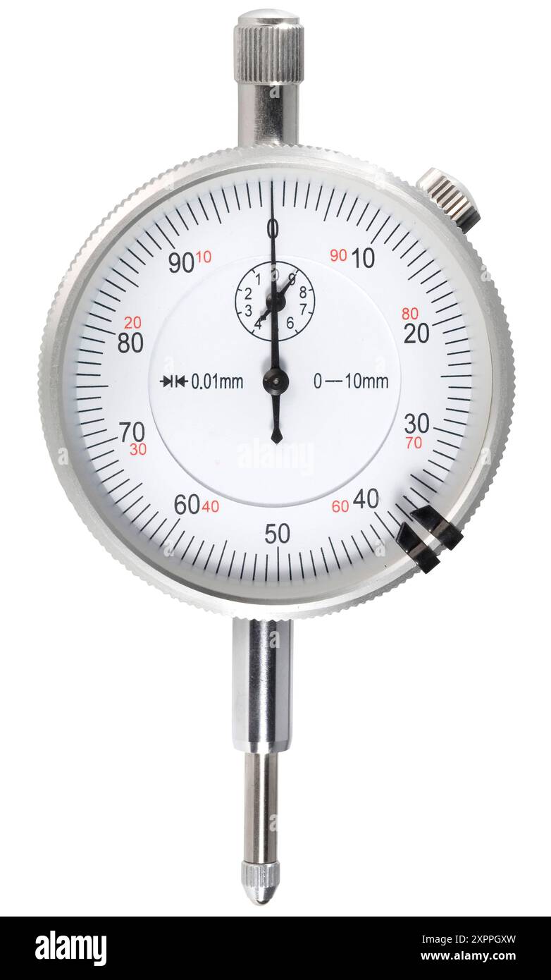 Immagine del prodotto di un comparatore su fondo bianco Foto Stock