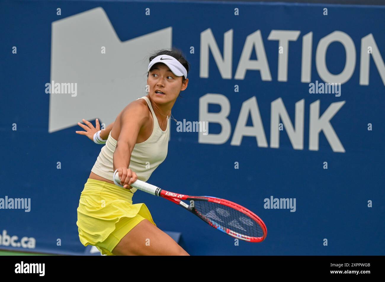 Toronto, Canada. 6 agosto 2024. Il tennista cinese Yafan Wang partecipa al WTA 1000 Toronto National Bank Open. Christopher Child/EXimages Credit: EXImages/Alamy Live News Foto Stock