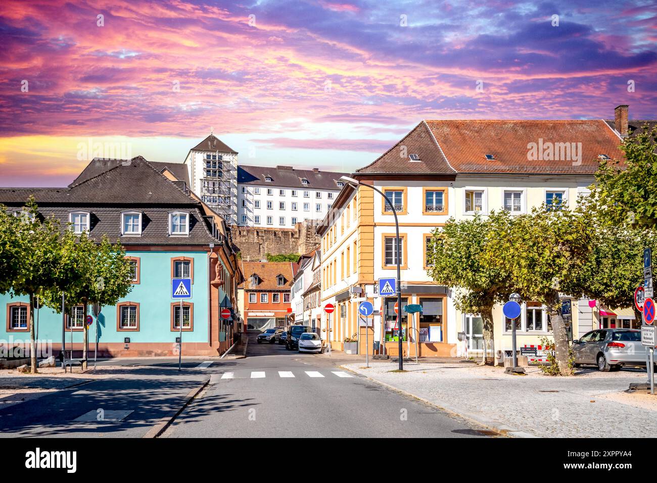 Città vecchia di Blieskastel, Germania Foto Stock