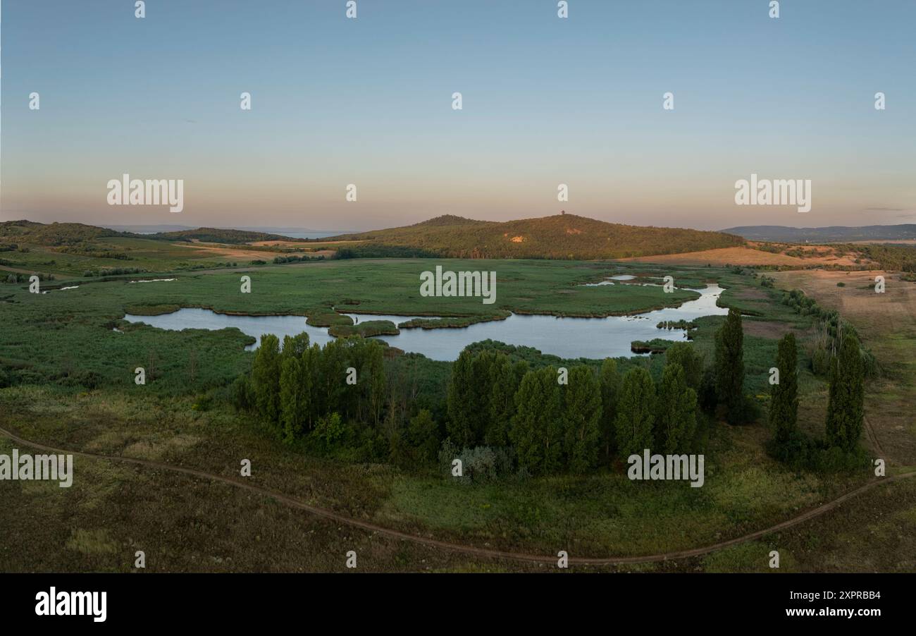 Paesaggio di Tihany al lago interno, Ungheria Foto Stock