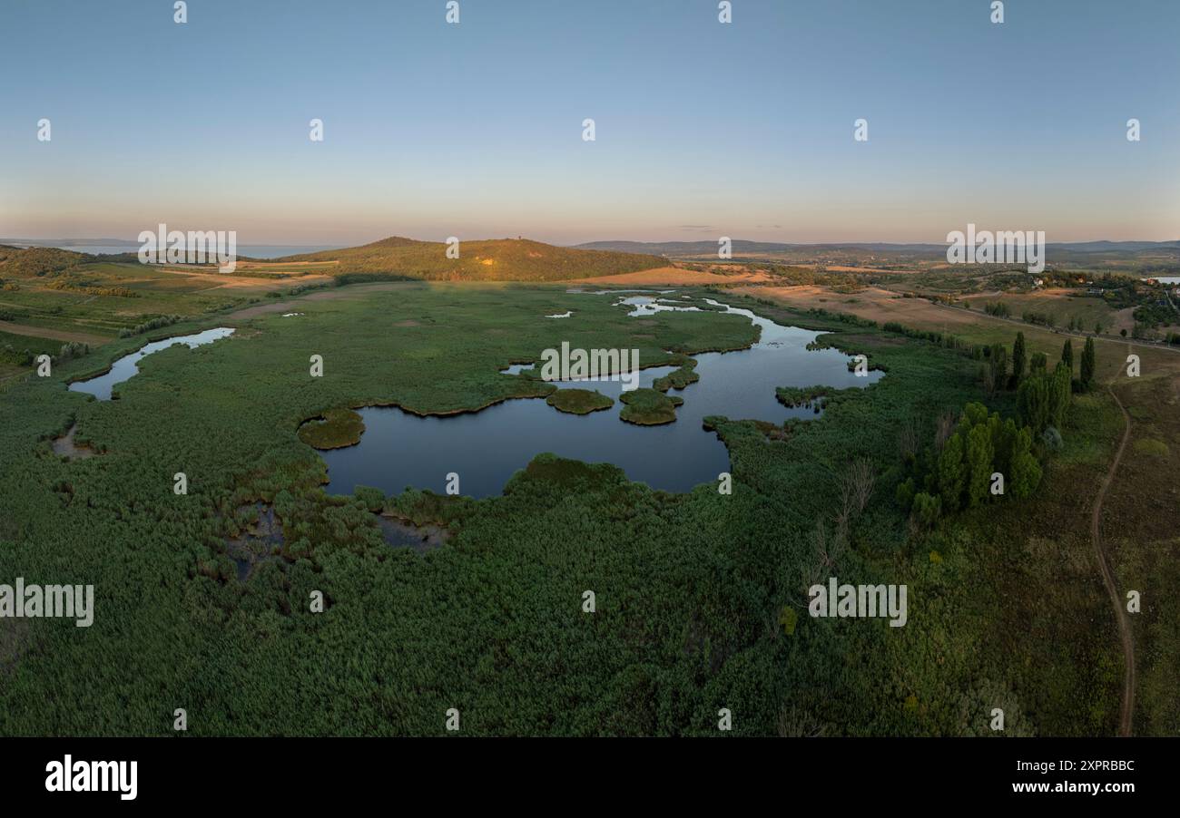 Paesaggio di Tihany al lago interno, Ungheria Foto Stock