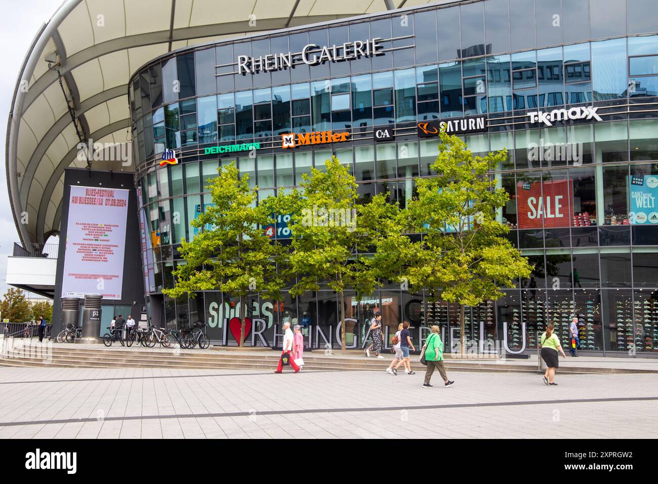 Centro commerciale Rheingalerie a Ludwigshafen am Rhein Foto Stock
