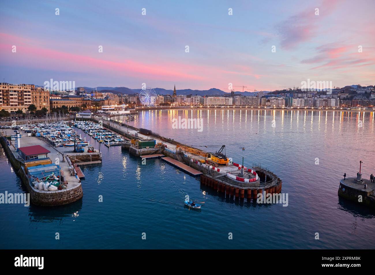 Porto, baia di la Concha, Donostia, San Sebastian, Gipuzkoa, Paesi Baschi, Spagna, Europa Foto Stock