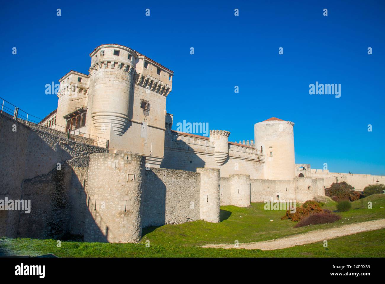 Castello Mudejar. Cuellar, provincia di Segovia, Castilla Leon, Spagna. Foto Stock