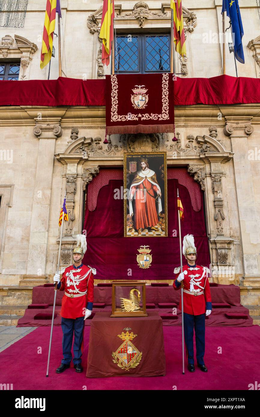 Guardia d'onore, Festa De l'Estandart, festa civico-religiosa nella conquista cristiana della città è commemorata dal re Jaume i il 31 dicembre 1 Foto Stock