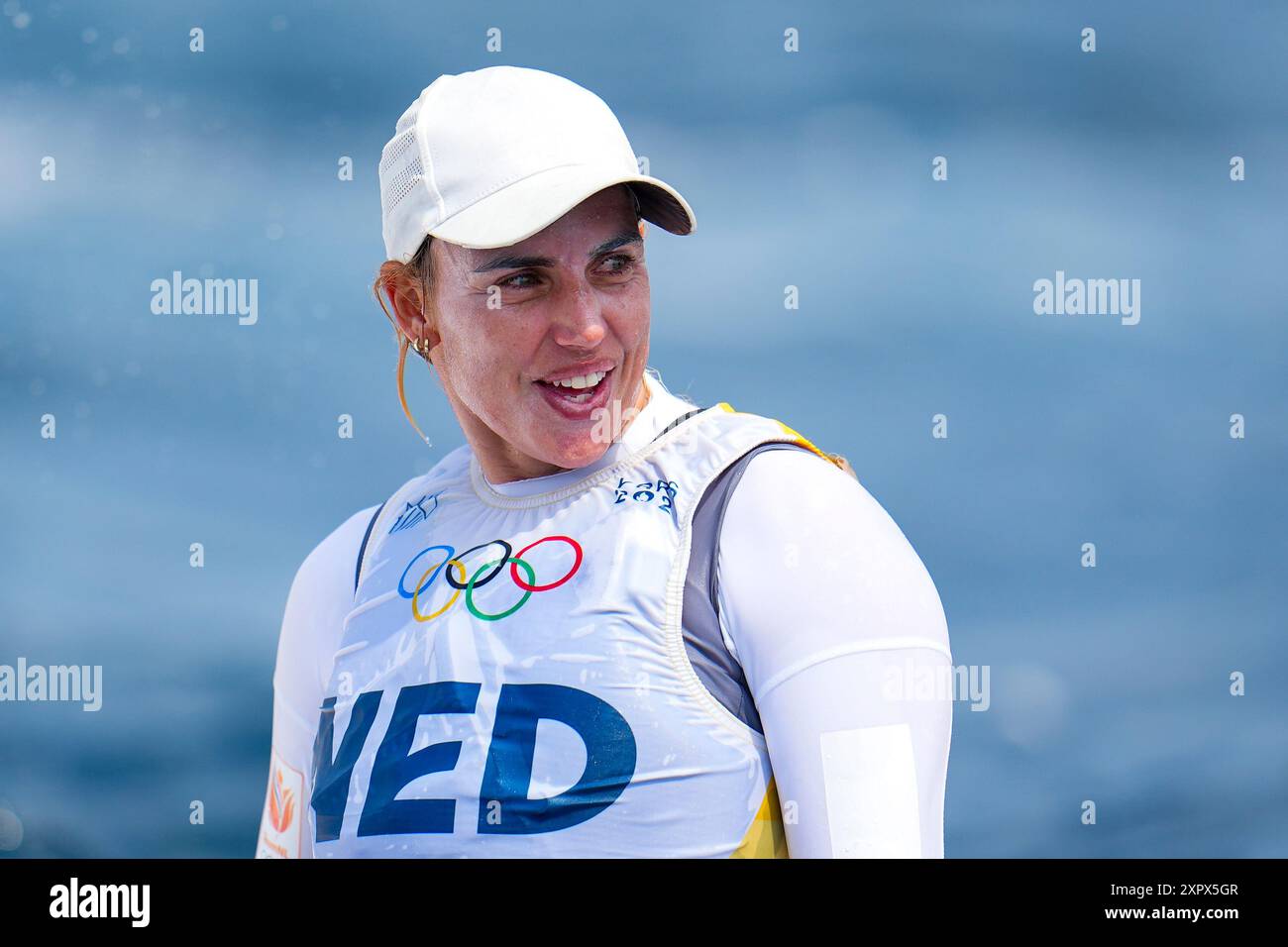 Marsiglia, Francia. 7 agosto 2024. Marit BOUWMEESTER (Paesi Bassi), Vela, Dinghy femminile durante i Giochi Olimpici di Parigi 2024 il 7 agosto 2024 a Marsiglia Marina di Marsiglia, Francia - foto Norbert Scanella/Panoramic/DPPI Media Credit: DPPI Media/Alamy Live News Foto Stock