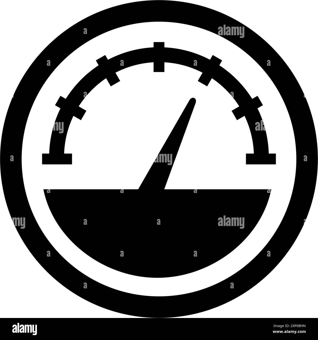 Icona vettoriale in bianco e nero di un sensore di temperatura dell'olio per app e siti Web. Illustrazione Vettoriale