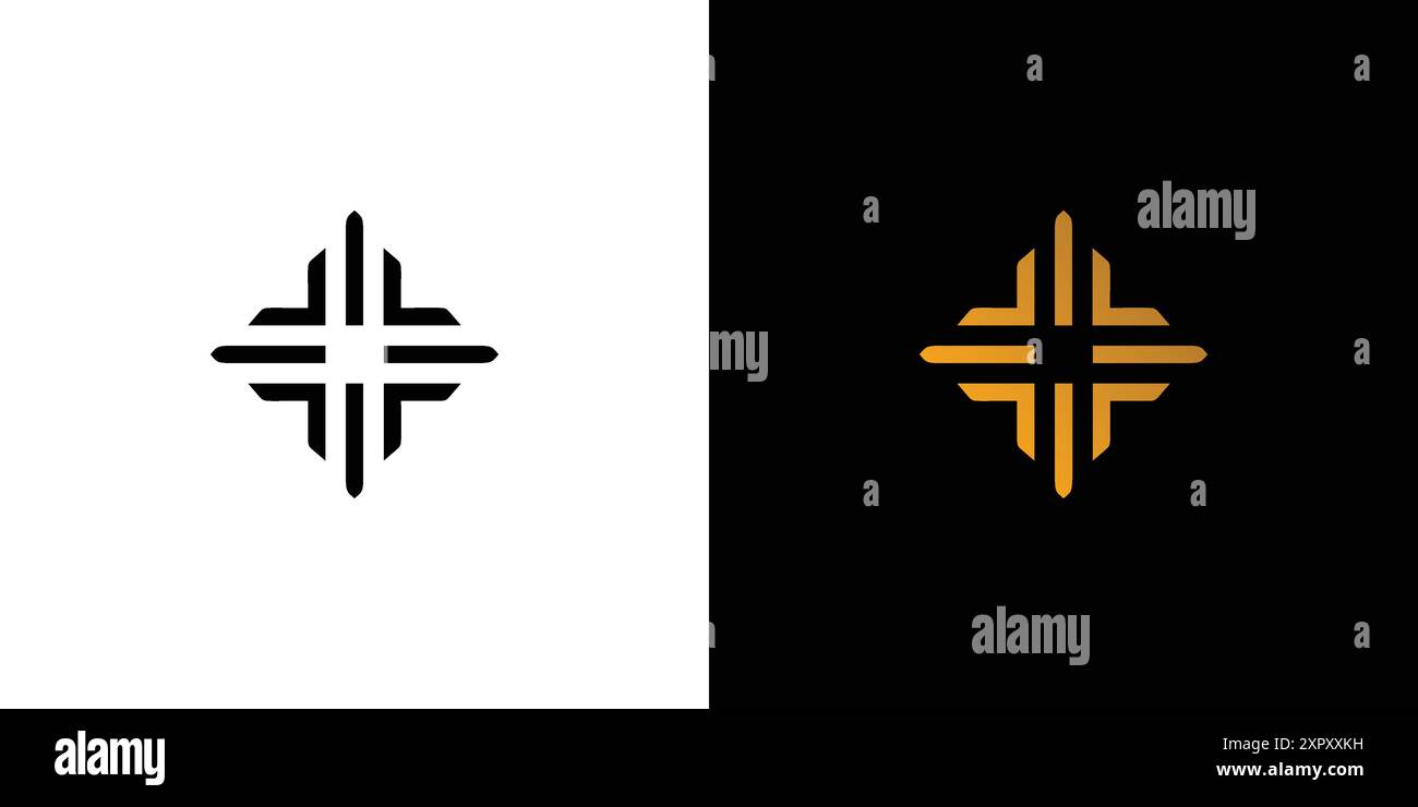 Design moderno ed esclusivo con logo a forma di stella 2 Illustrazione Vettoriale