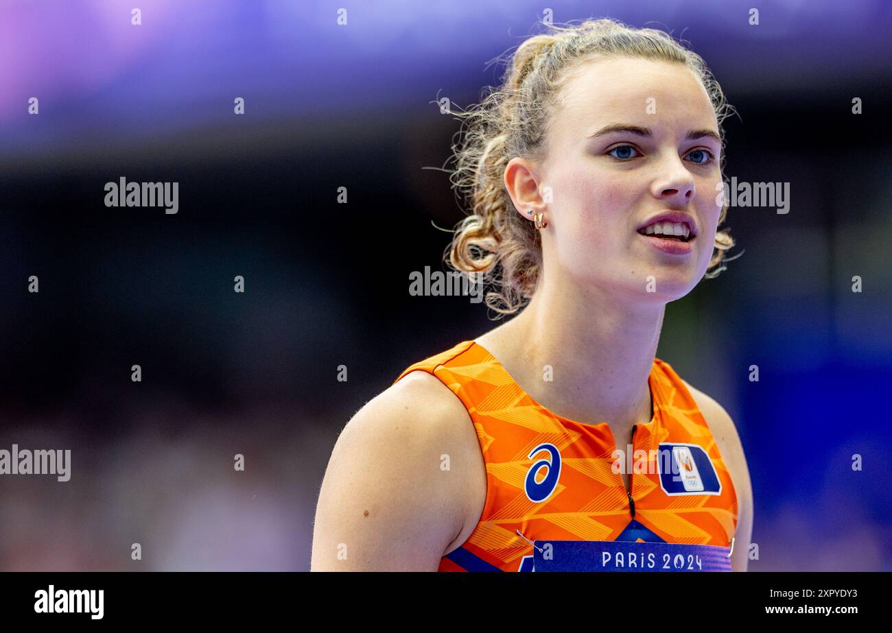 PARIGI - Sofie Dokter durante le competizioni olimpiche di atletica leggera. ANP IRIS VAN DEN BROEK Foto Stock