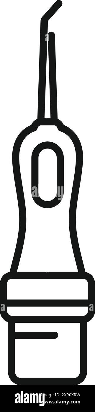 Flussante elettrico dell'acqua che promuove l'igiene orale per denti e gengive sane Illustrazione Vettoriale