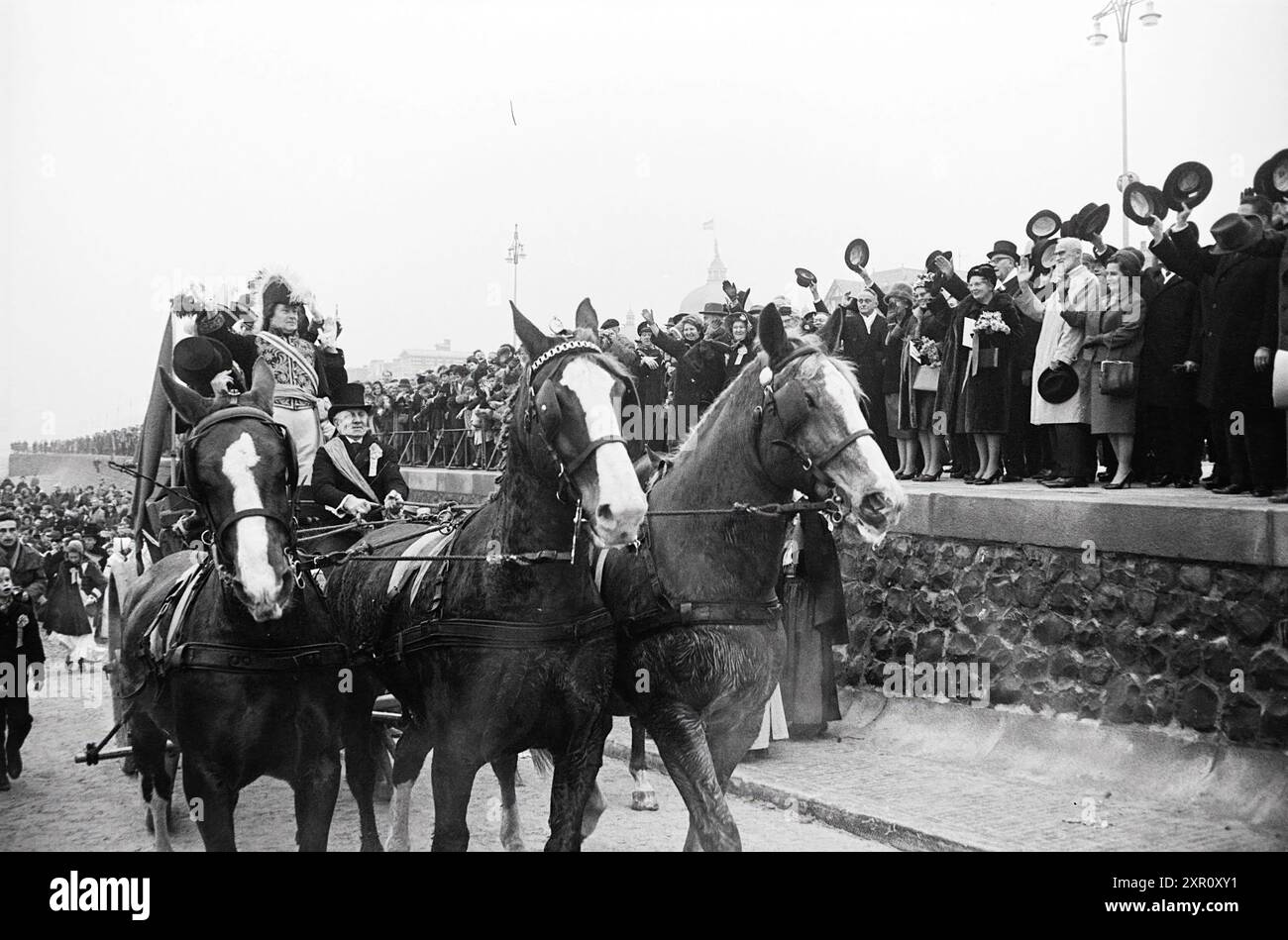 Arrivo di Re Willem I. H.M. la Regina e la Principessa Beatrice presente, ricevimenti reali e visite reali, 30-11-1963, Whizgle Dutch News: Immagini storiche su misura per il futuro. Esplora il passato dei Paesi Bassi con prospettive moderne attraverso le immagini delle agenzie olandesi. Colmare gli eventi di ieri con gli approfondimenti di domani. Intraprendi un viaggio senza tempo con storie che plasmano il nostro futuro. Foto Stock