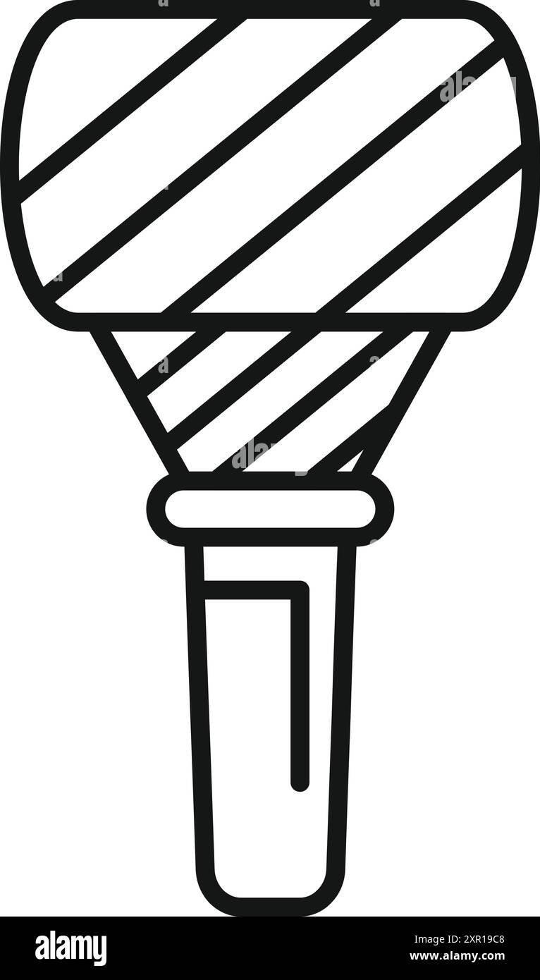 Disegno della torcia olimpica che rappresenta i giochi olimpici e le competizioni sportive internazionali Illustrazione Vettoriale